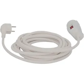 Unitec Verlängerungskabel Innen 5 Meter H05VV-F3G1,5, weiß, mit Schalter