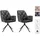 byLIVING Esszimmerstuhl SARINA 2er Set, Samtbezug anthrazit, schwarz