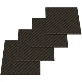 [neu.holz] Akustik-Wandpaneel Vang dunkelgrau 8 St. 60 x 60 cm