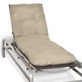 Beautissu Auflage für Gartenliege Flair RL - Deckchair Auflage 190x60x8 cm - Polster für Sonnenliege Liegestuhl Auflage für Gartenmöbel in Natur