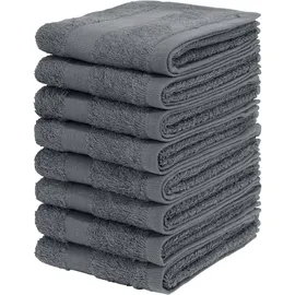 OTTO home Vanessa Handtuchset 30 x 50 cm grau 8 St.