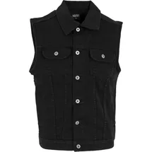 URBAN CLASSICS Denim Vest Weste, blackdark XX-Large