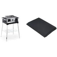 SEVERIN SENOA BOOST S Elektrogrill mit Standuntergestell, Standgrill mit schnellem Grillstart bis 500 °C & Rayen AA237 Schutzhülle für Grill, rechteckig, PEVA (Polyethylen-Vinylacetat)