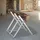 DURHAND Kettensägebock zusammenklappbar für Brennholz Silber Metall 83 x 83 x 79 cm