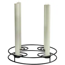 Asa Selection Kerzenständer rund multifunktional Ø 24,5 cm Eisen Schwarz