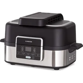Klarstein Heißluftfritteuse 2-in-1 mit Grill Silber