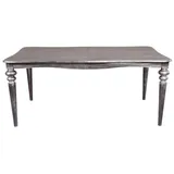 Casa Padrino Barock Esstisch Silber Anthrazit ausziehbar 180 - 230 cm - Tisch - Silber/Grau