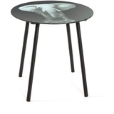 Haku-Möbel HAKU Möbel Beistelltisch Glas schwarz 40,0 x 40,0 x 41,0 mm