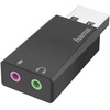 Hama USB-Soundkarte, USB-Stecker - 2x Soundkarte schwarz