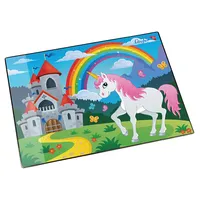 Läufer Schreibtischunterlage Einhorn bunt Kunststoff 53,0 x 40,0 cm, 1 St.