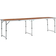 vidaXL Campingtisch Klappbar Braun