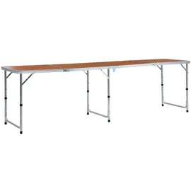 vidaXL Campingtisch Klappbar Braun
