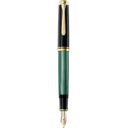 Pelikan M600, Schwarz, Gold, Grün, Integriertes Befüllsystem, Gold, Kursiv nib,