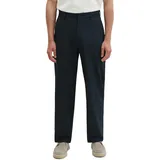 Marc O'Polo "DFB Travel Collection", Herren, Gr. 36, Länge 32, schwarz (deep night blau), Obermaterial: 53% Polyester, 44% Wolle (Schafwolle), 3% Elasthan, loose fit normal, Hosen Chinohose