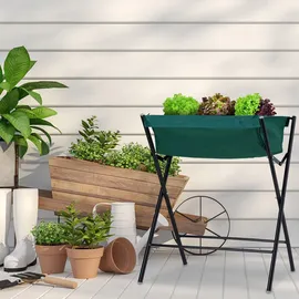 Relaxdays Hochbeet 80 x 65 x 40 cm Grün