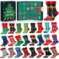 iZoeL Adventskalender 24 Weihnachtssocken Set für Männer Frauen Kinder