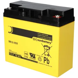 Sun Battery Ersatzakku für Brandmeldezentrale Siemens FH2003-A1 2 x AGM Batterie 12V 18Ah mit VdS