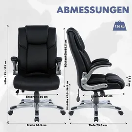 colamy Bürostuhl 2822 Kunstleder Schwarz