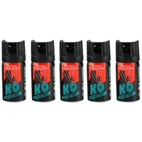 5er KO-Spray 40ml Breitstrahl KO 007 CS Gas Paralisant KO Spray 007 Tränengasspray Reizgas Verteidigungsspray gegen Menschen BKA17r Eintragung (5 Stück)