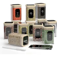 Finew Gewürzgläser Set 12 x 200ml, Hochwertig Gewürzdosen aus