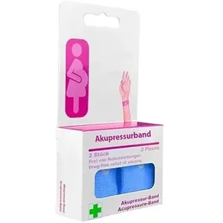 scarlet health | Akupressurband »Pregnant«, 1 Paar elastische Armbänder zur Anwendung am Handgelenk, für Kinder & Erwachsene – diskreter Reisebegleiter (Blau)