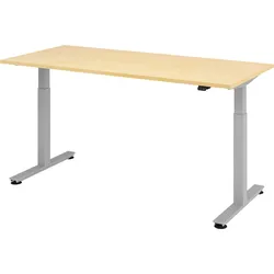 bümö elektrisch höhenverstellbarer Schreibtisch Ahorn 180x80 cm - Schreibtisch höhenverstellbar elektrisch, elektrischer Schreibtisch & Gaming Tisch,