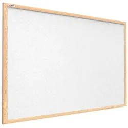 Allboards Weiß Pinnwand mit Holz Rahmen 90x60cm Korktafel Korkwand Pinnwand Kork Oberfläche