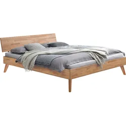 Holzbett HASENA "Ancona", beige (kernbuche natur, geölt, kernbuche natur, geölt), B:186cm H:74cm L:214cm, Kernbuche massiv, Betten, Fußhöhe 20 cm