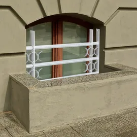 Relaxdays Fenstergitter Einbruchschutz, ausziehbar, für außen, Stahl, 450 x 1000-1500 mm, Sicherheitsgitter, grau