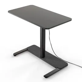 Yaasa höhenverstellbarer Schreibtisch elektrisch schmal, 91x51 cm, Schwarz - Kleiner höhenverstellbarer Stehpult,