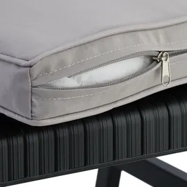 Relaxdays Balkonmöbel Set 3-teilig in Rattan-Optik - Schwarz