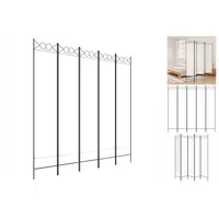 VidaXL 5-tlg. Paravent Weiß 200x200 cm Stoff