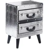 Kobolo Kofferregal Regal 2 Fächer 0 x 0 x 0 cm Silber