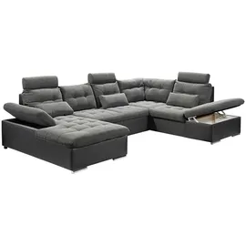 ed exciting design Wohnlandschaft Grau, Schwarz