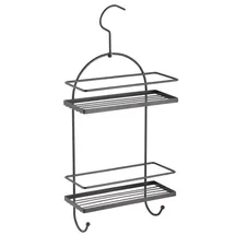 MSV Duschregal Duschablage Regal Badregal für Shampoo, Duschgel - Aluminium schwarz matt