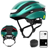 Smart-Helm | Fahrradhelm | Vorder- und Rücklicht (LED) | Blinker | Bremslichter | Bluetooth-Verbindung | Erwachsene: Herren, Damen (Aquamarine, Größe: XL) MIPS