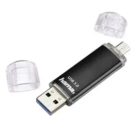 Hama FlashPen Laeta Twin 64 GB schwarz USB 3.0 00124000
