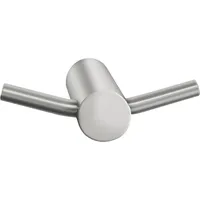 KWC AR Doppel-Kleiderhaken, STRATOS, Edelstahl, 69x18x60 mm, Aufputz