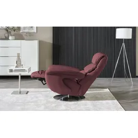 HIMOLLA Relaxsessel Leder 83 x 113 x 92 cm Rot mit Relax-Funktion