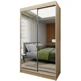 masseno Schwebetürenschrank BELLINA 120 x 216 x 61 cm Braun