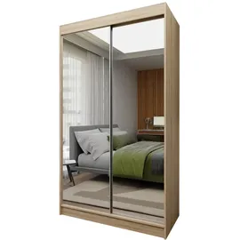 masseno Schwebetürenschrank BELLINA 120 x 216 x 61 cm Braun