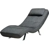 home24 Relaxliege - Schwarz/Grau