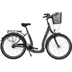 HAWK City Comfort Deluxe Plus inkl Korb Fahrrad 28 Zoll Tiefeinsteiger 46 CM