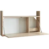 [en.casa] Wandklapptisch, Eiche, Weiß, 83x48x48 cm Weiß/Eiche-Optik