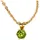 Jobo Kettenanhänger Anhänger mit Peridot 10 mm Gold / Gelbgold