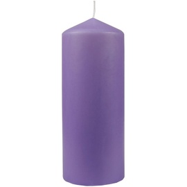 HS Candle Wachskerzen Stumpenkerzen Ø6cm x 13,5cm - in vielen Farben - Hergestellt in EU - Kerzen Blockkerzen - Wachs Stumpen - Adventskerzen, Weihnachtskerzen - Lila