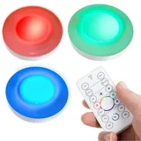 NORTHPOINT LED Batterie Beleuchtungsspots 3er Set mit Fernbedienung Farbwechsel Timerfunktion für Außen