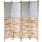 Mendler Paravent HWC-D27, Raumteiler Trennwand spanische Wand Sichtschutz, Holz Metall 170x160x2cm