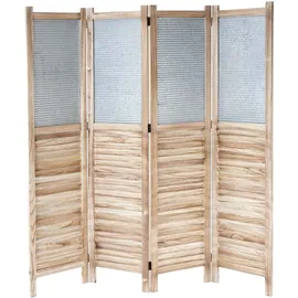 Mendler Paravent HWC-D27, Raumteiler Trennwand spanische Wand Sichtschutz, Holz Metall 170x160x2cm