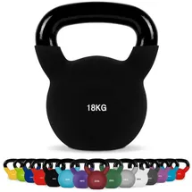 Msports Kettlebell Neopren Kettlebell 18 kg schwarz